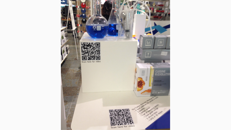 example of right QR code positioning