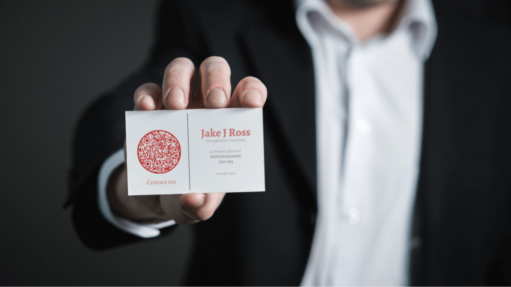 Circle QR Code on business cards
