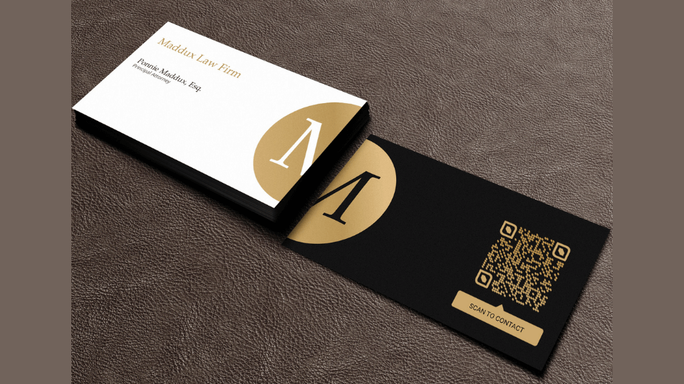 Digital business card template for attorneys at law