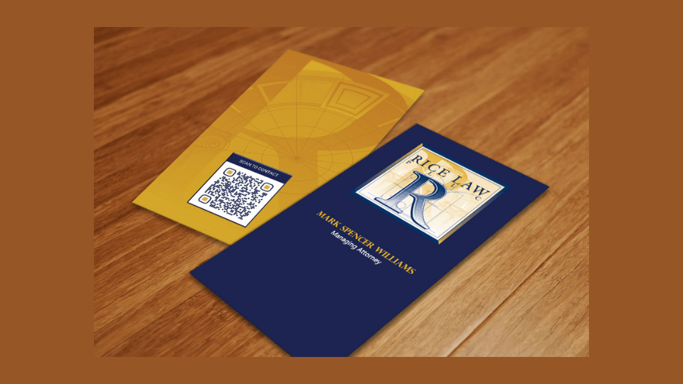 Digital business card design for attorneys at law