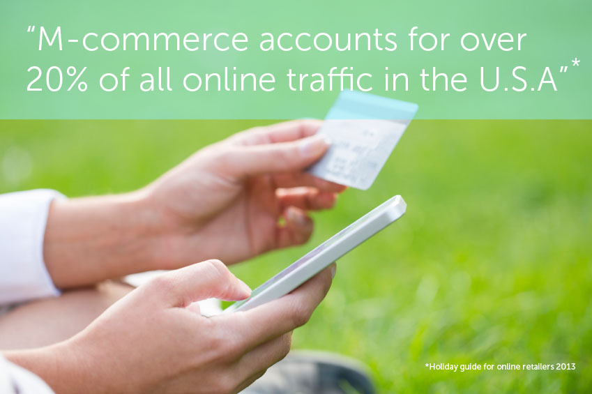 m-commerce accounts for over 20 percent of all online traffic in USA