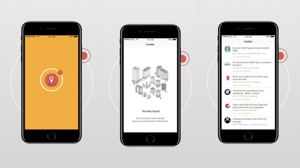 Beacon app for iOS: Nearbee