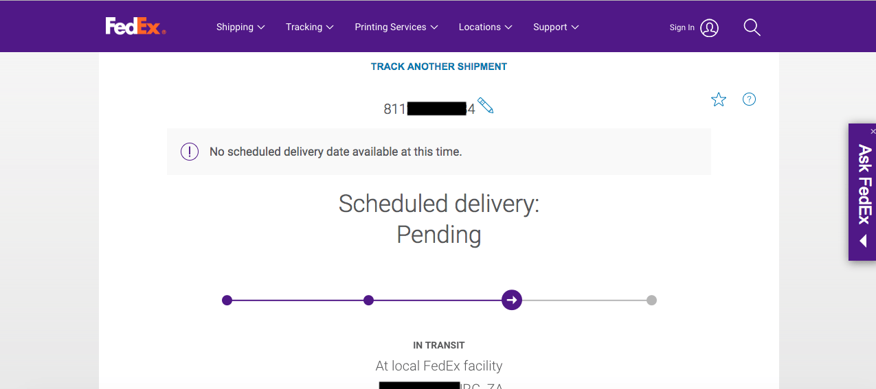 Track your beacon shipment on FedEx through Beaconstac