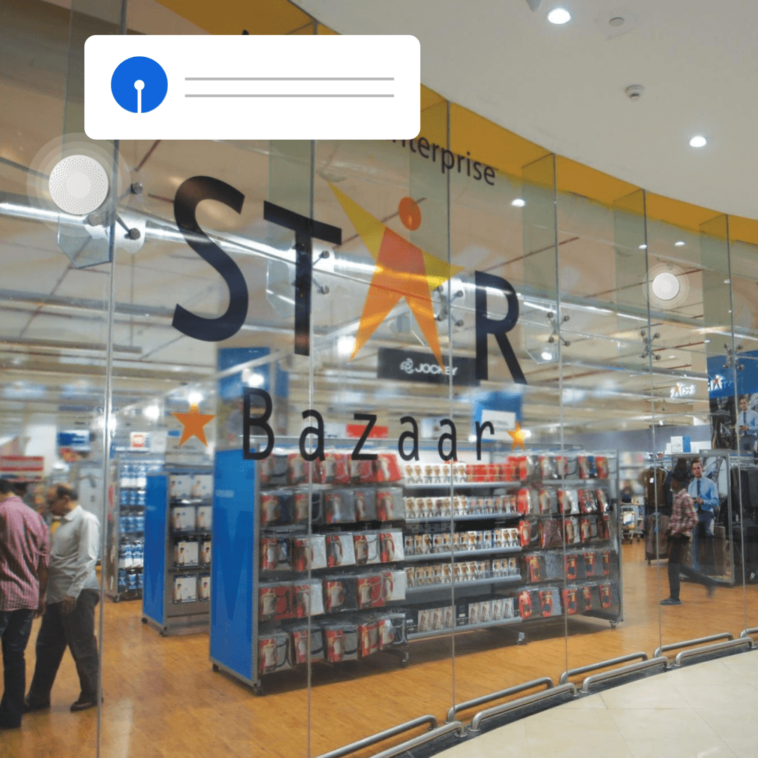 Proximity marketing in SBI + Star bazaar