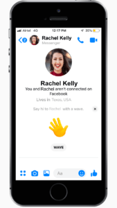 To connect with another user, select ‘Scan Code’ option and scan their Messenger code.
