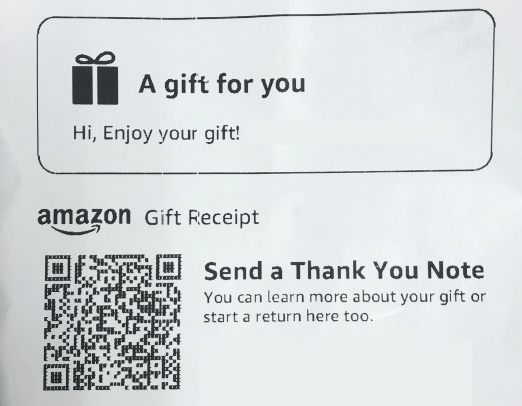 QR code gift receipts to build an emotional connection