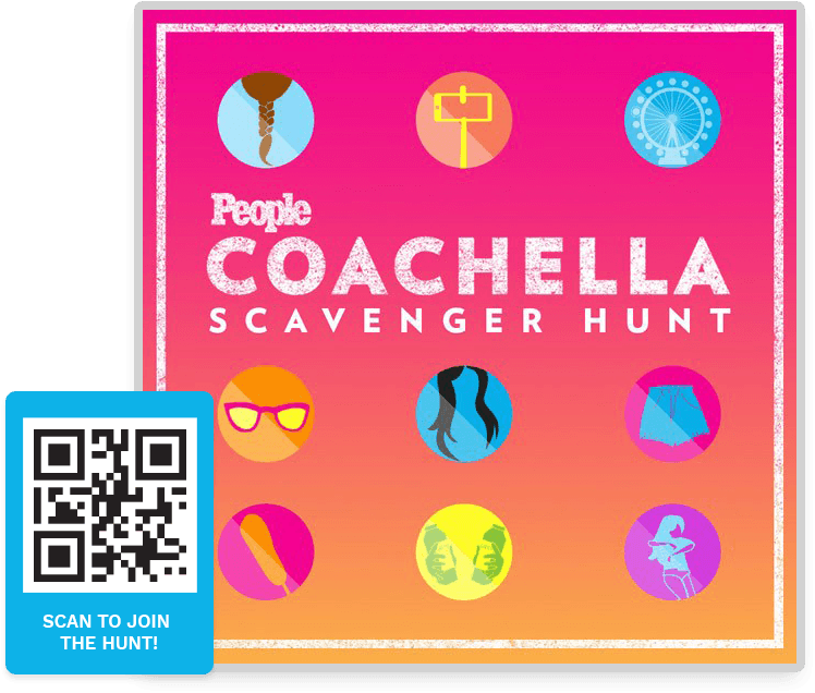 An image of Coachella - the music festival's latest idea - Scavenger hunts using QR Codes