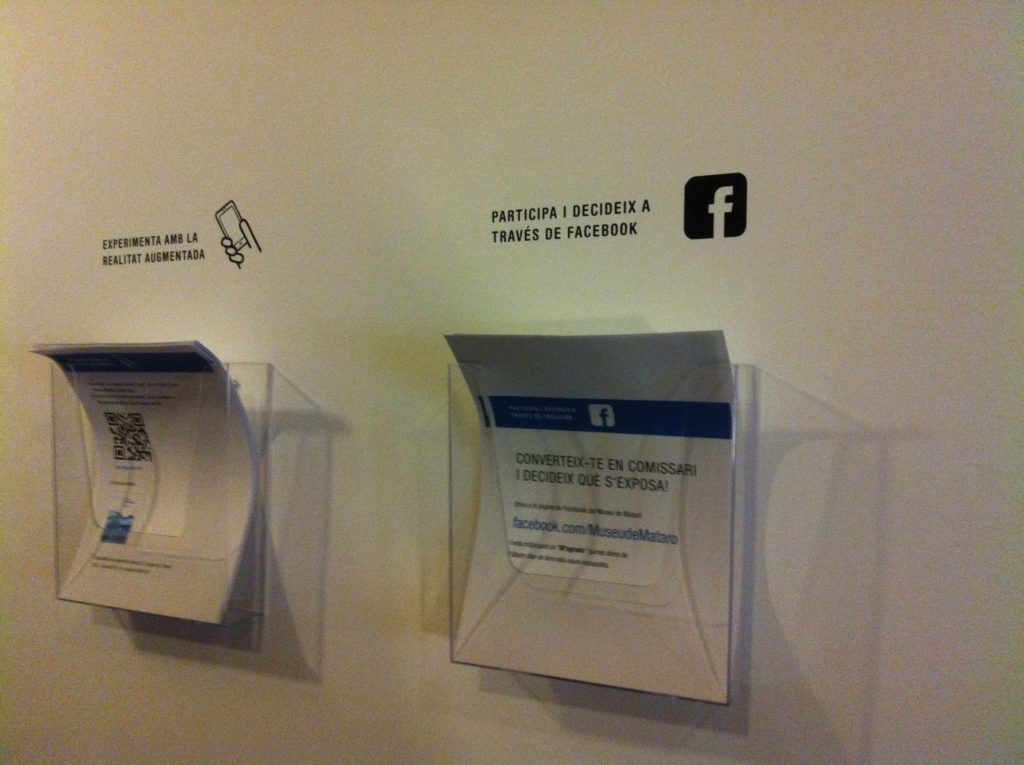 QR codes and links explaining where and how to use Augmented reality at Museu de Mataró, Barcelona