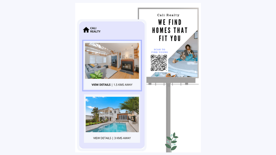QR Codes on ads to view property information