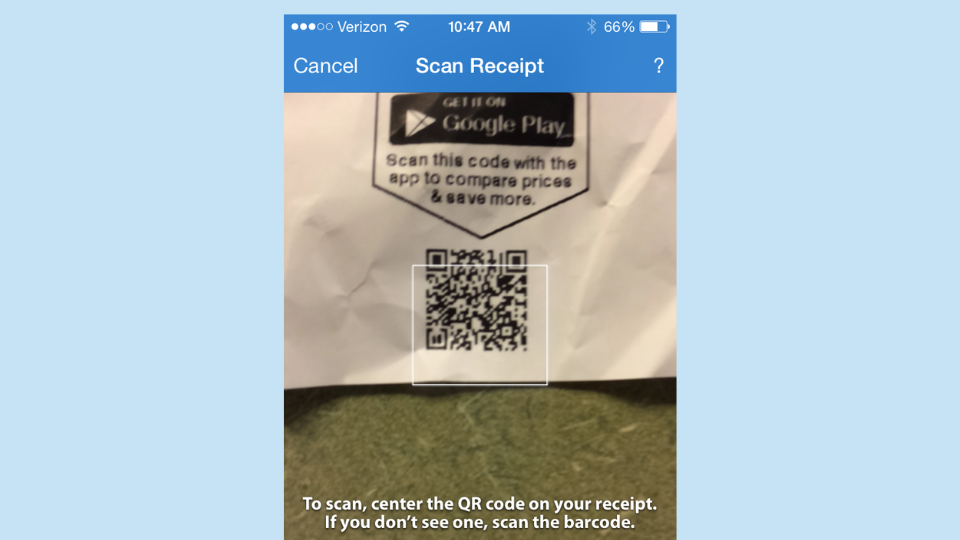 QR codes on Walmart receipts act like cashback offers for customers