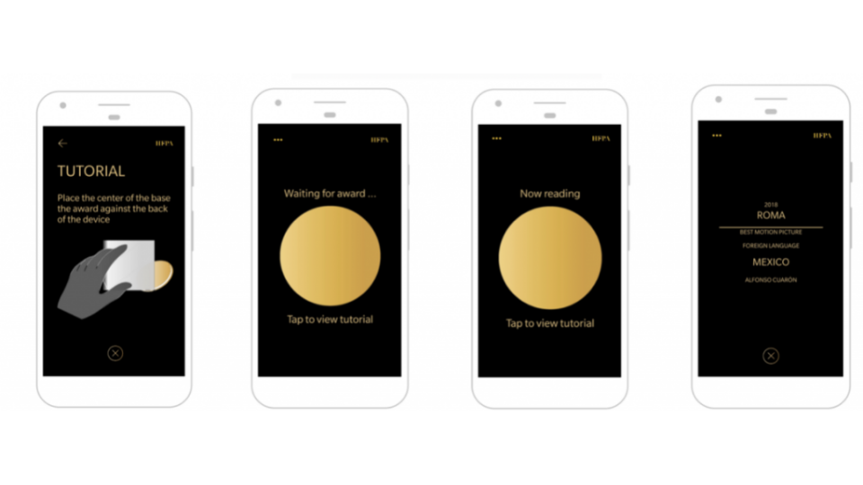 Tutorial on how to authenticate the Golden Globe awards using NFC 