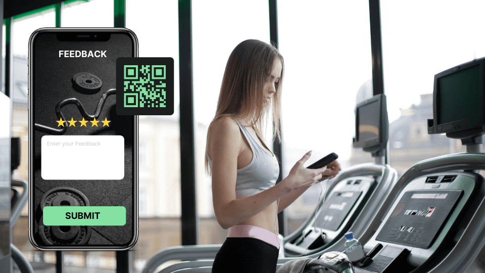 QR Codes at gyms to collect customer feedback