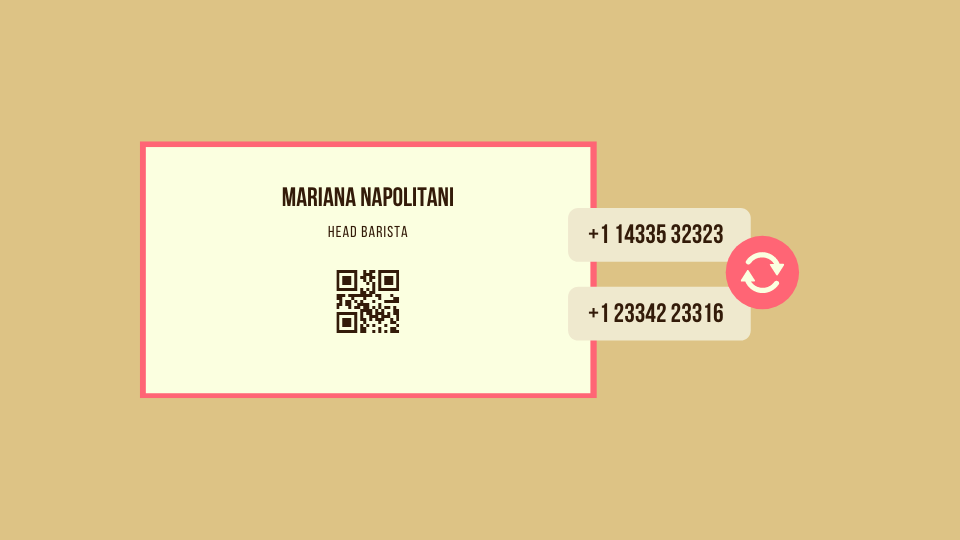 Editable & trackable QR Codes on business cards