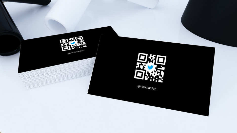 Share social media handles with QR Codes on business cards