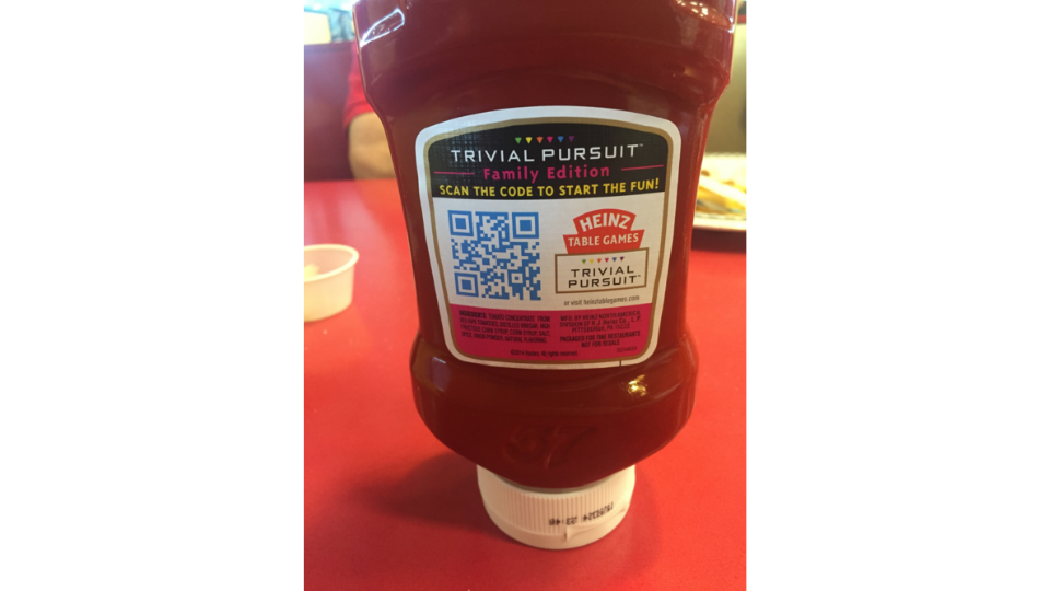 Heinz's ketchup with a QR Code