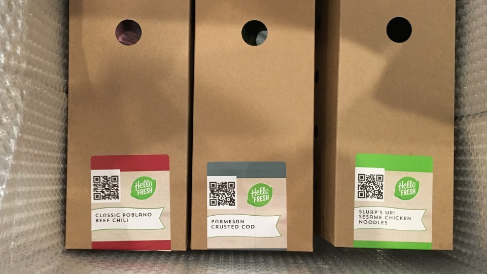 DTC QR Codes provides nutritional information on Hello Fresh products