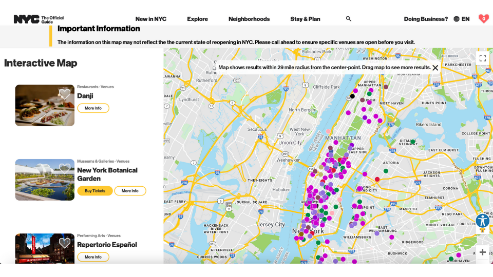 NYC interactive map