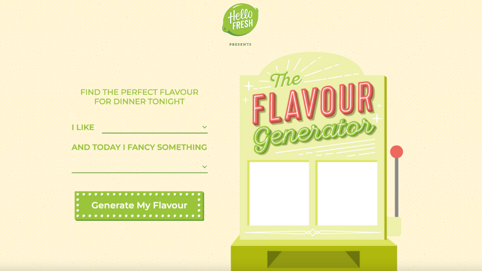 Hello Fresh's flavor generator