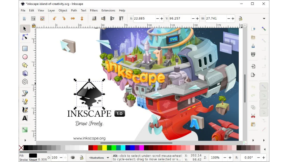 Inkscape as a product packaging design software