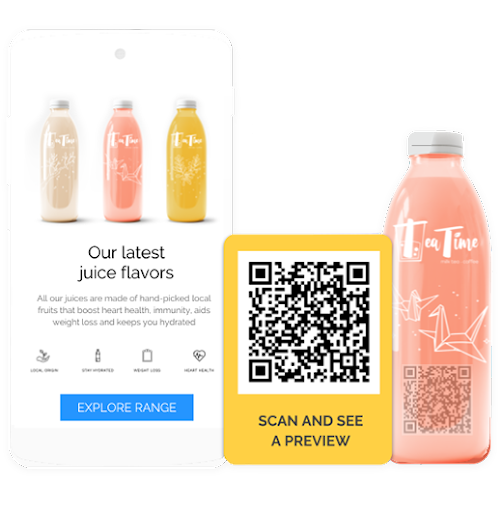QR Code on product packaging