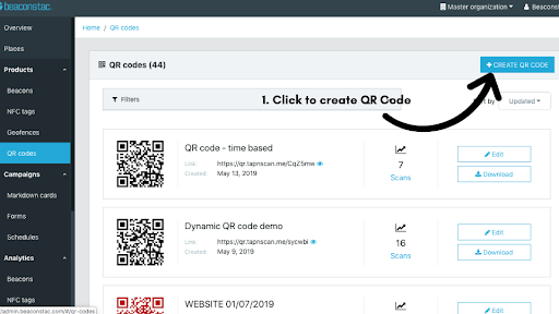 Select the best QR Code generator and click on ‘Create QR Code’ on the dashboard 