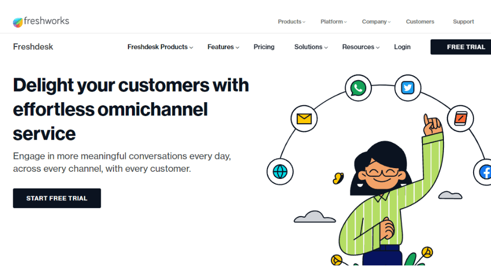 Freshdesk is an omnichannel customer service platform