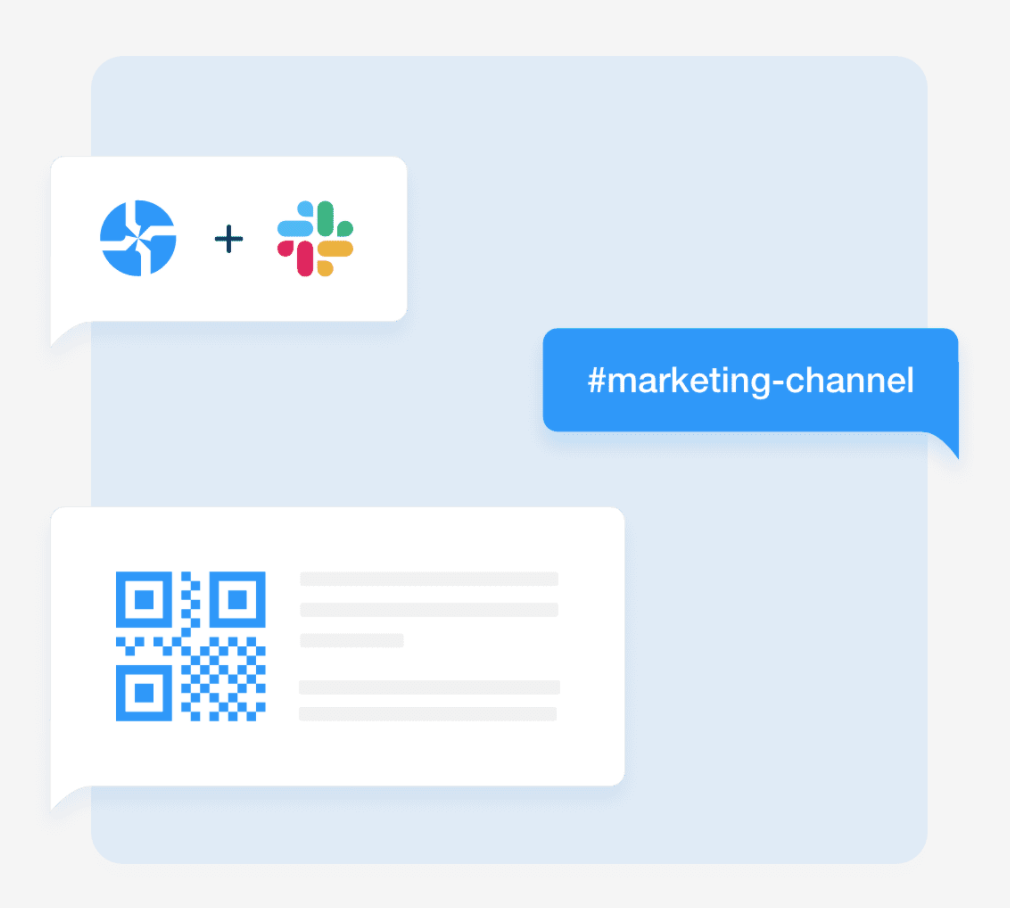 Beaconstac's Slack integration enables organizations to collaborate better on QR code campaigns through seamless monitoring, tracking and sharing of scan data.