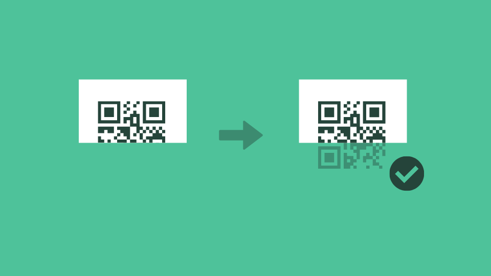 Lower error-correction levels require fewer QR Code modules