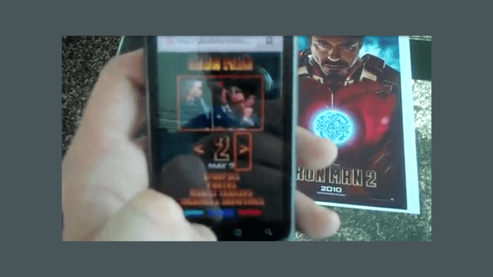 A QR Code in Iron Man 2’s poster led viewers to a website with more information about the movie’s release