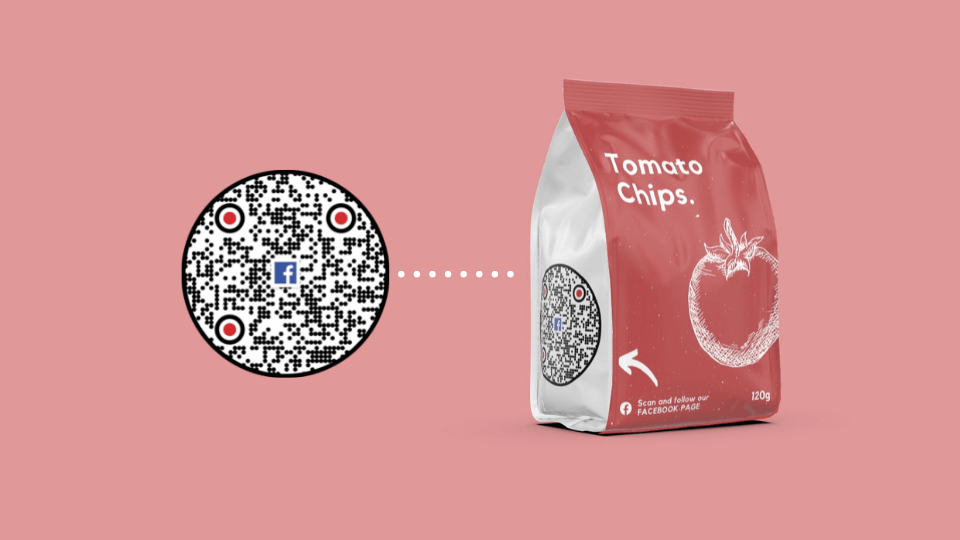 Add social media QR Codes on product packaging