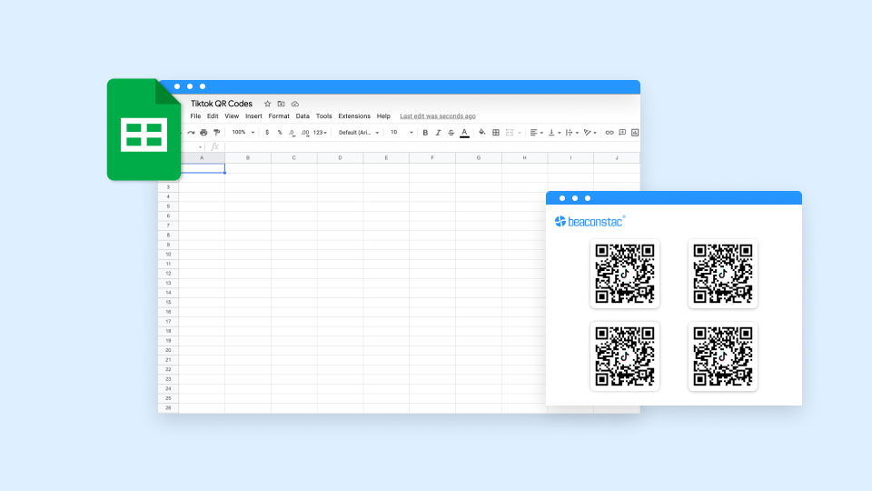 Bulk create QR Codes for TikTok using a Google Sheets add-on
