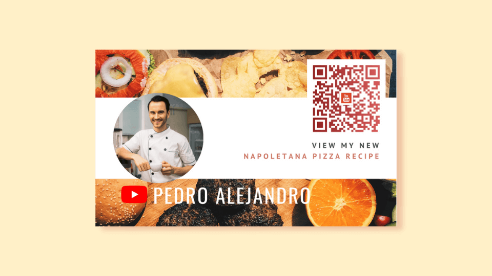 YouTube business card design for chefs