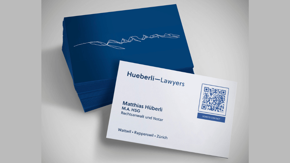 Digital business card template for attorneys