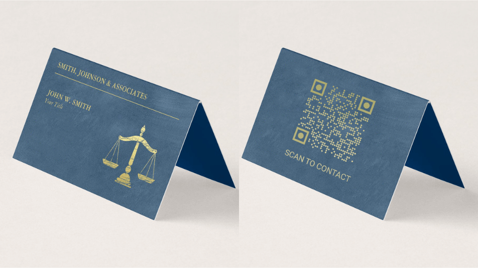 Digital business card design for lawyers