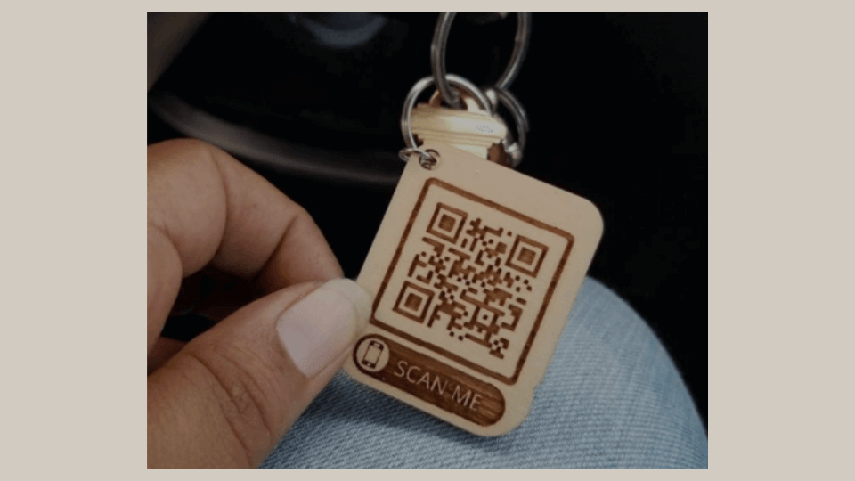 Keychain business card design