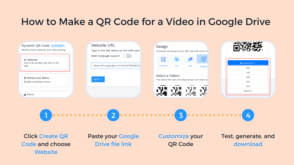Make a QR Code for a Google Drive Video