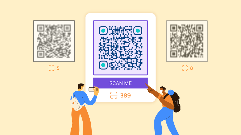 Using a QR Code generator with text below