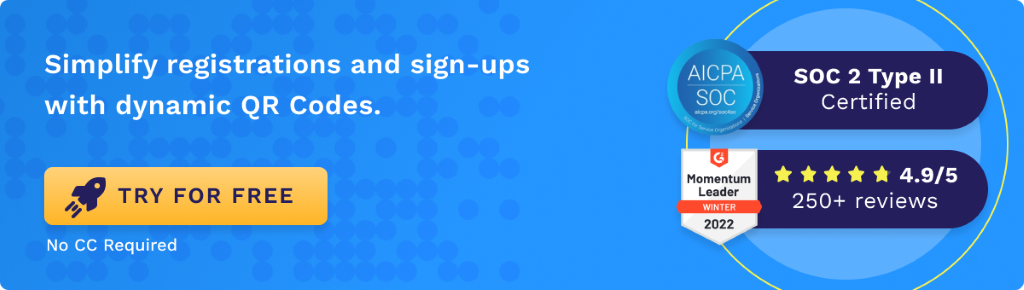 Simplify registrations and sign-ups with dynamic QR Codes