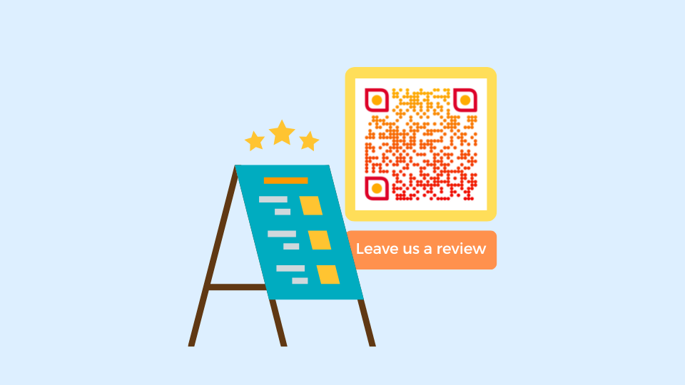Google review QR Codes for food truck make it easy for customers to leave reviews