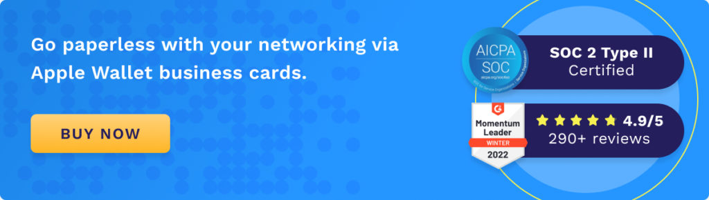 Go paperless with your networking via Apple Wallet business cards