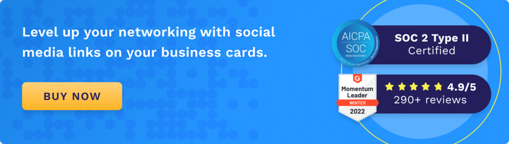 Level up your networking with social media links on your business cards