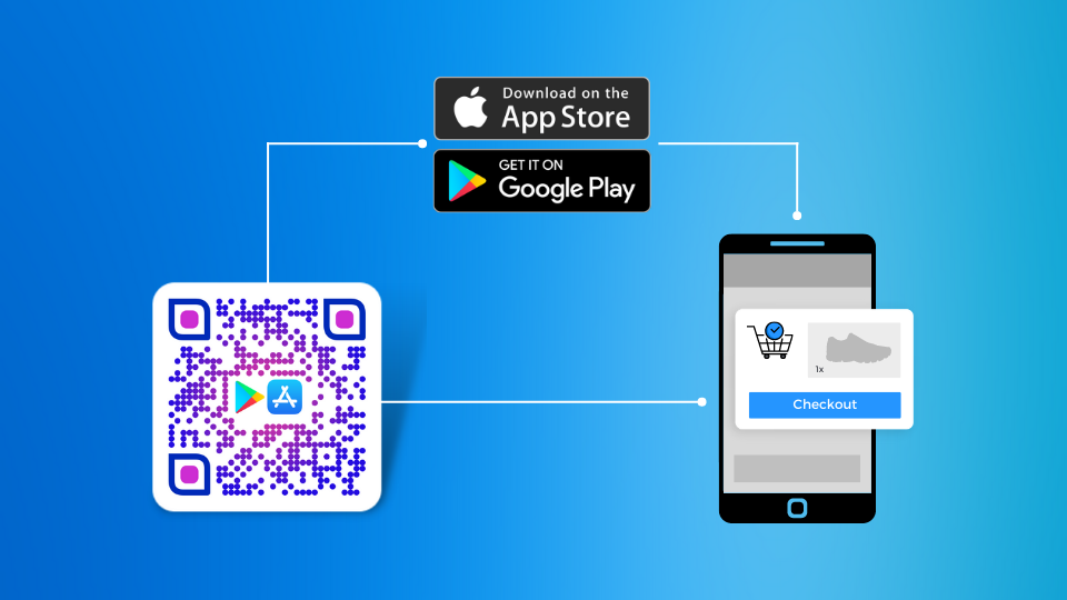 Deep linking for app download QR Codes