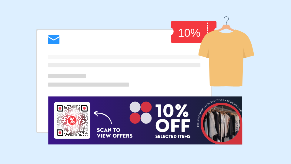 Leverage QR Code in email signature to highlight special offers
