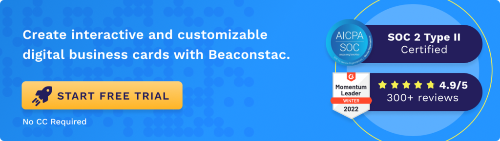 Create interactive and customizable digital business cards with Beaconstac