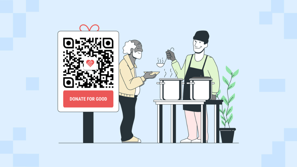 Let audience scan and donate for your cause