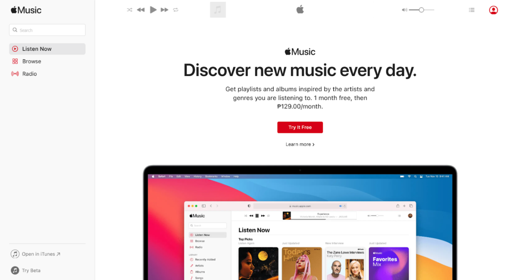 Go to Apple Music and choose the song you want to share