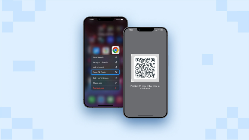 iPhone QR Code scanner via Chrome app