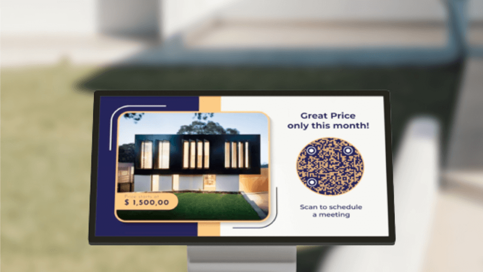 virtual property tour with QR Code signages