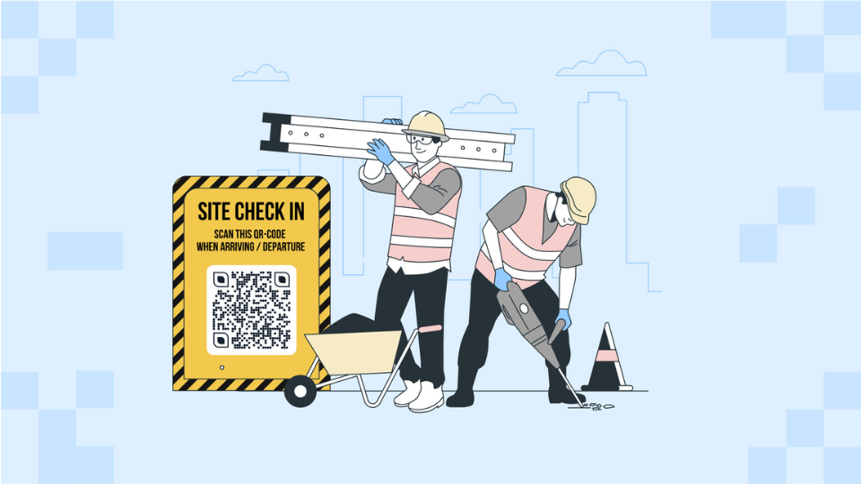Construction site check in QR Code