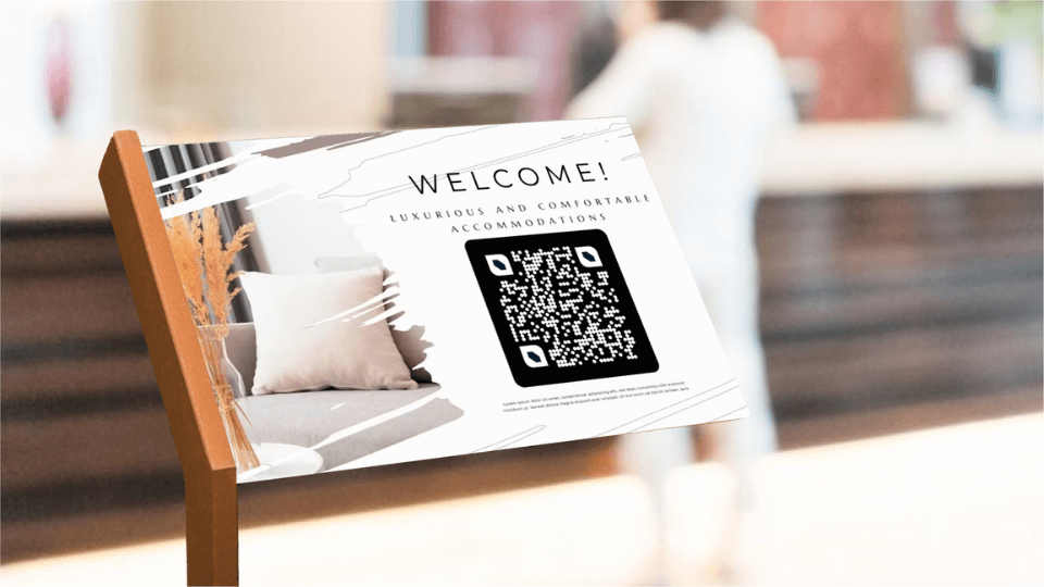 Hotel owners can use QR Codes to let guests self-checking without hassle